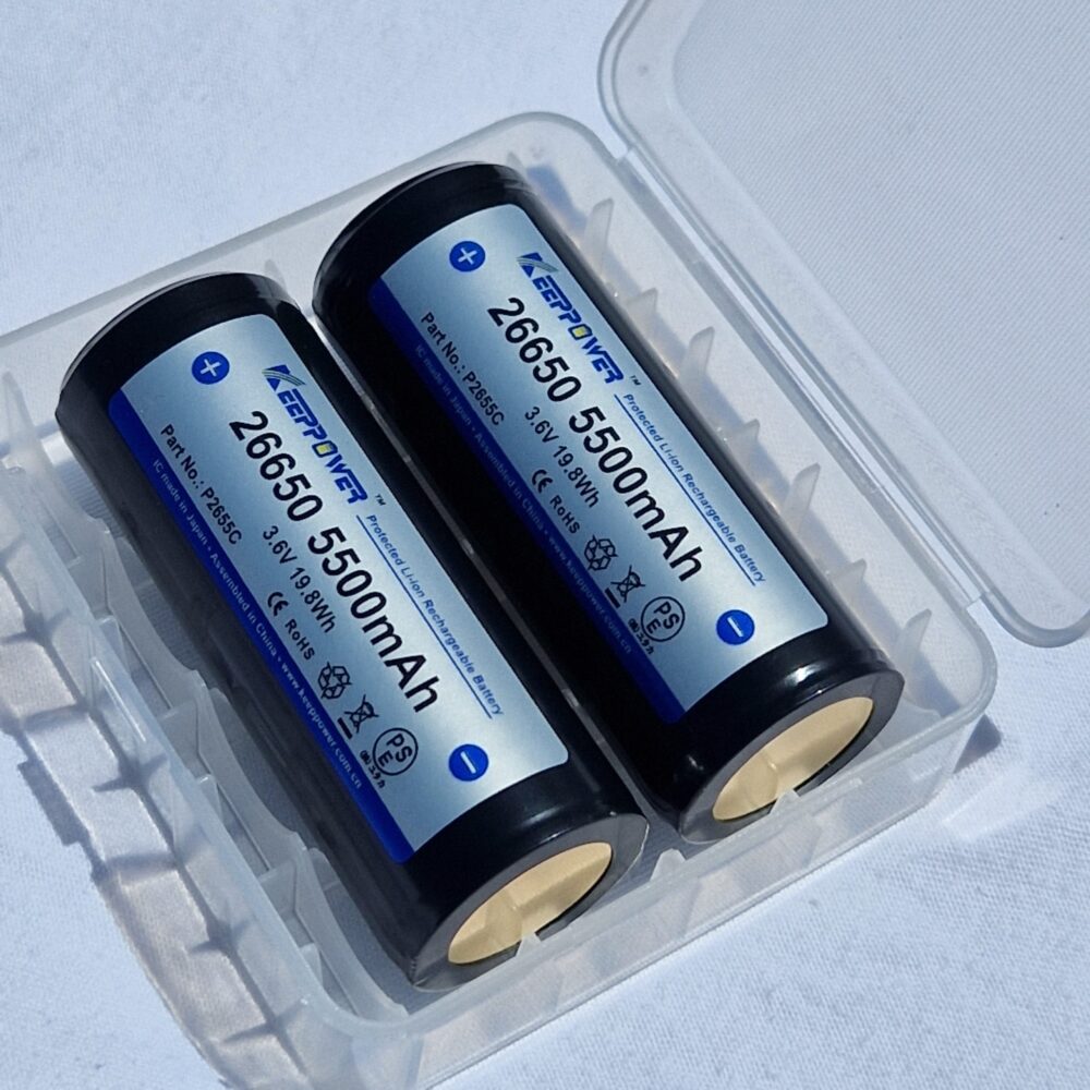 KeepPower 2-pak sæt 26650 5500mah